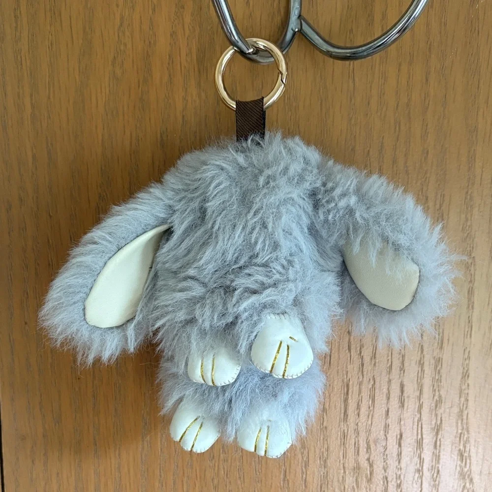 Bao Bunny Keychain gray and gold